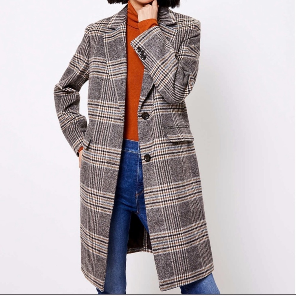 Loft Plaid Coat